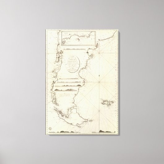 Chile Map Leinwanddruck (Vorderseite)