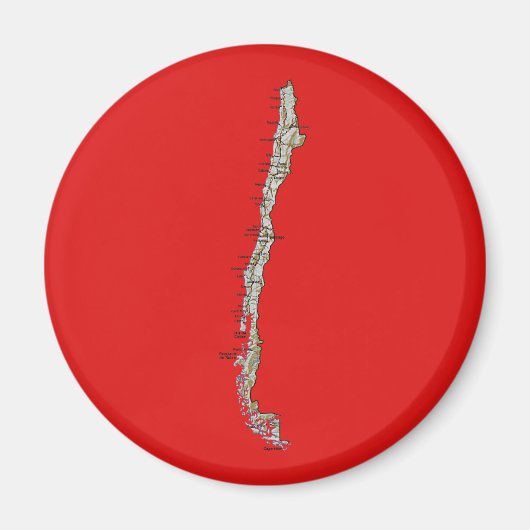Chile Map Magnet (Vorne)