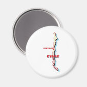 Chile Map Magnet (Vorderseite/Rückseite)