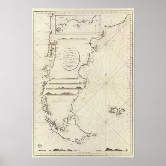 Chile Map Poster (Vorne)