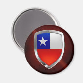 Chile Mettalic Emblem Magnet (Vorderseite/Rückseite)