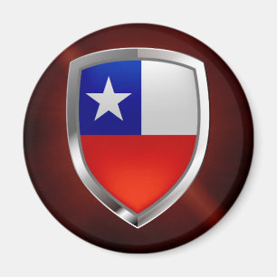 Chile Mettalic Emblem Magnet