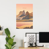 Chile Minimal Reiseplakat Poster (Heimbüro)
