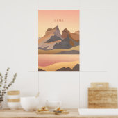 Chile Minimal Reiseplakat Poster (Küche)