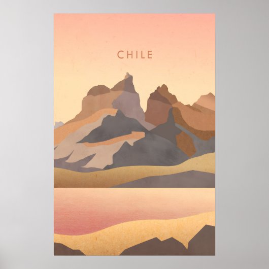 Chile Minimal Travel Poster (Vorne)