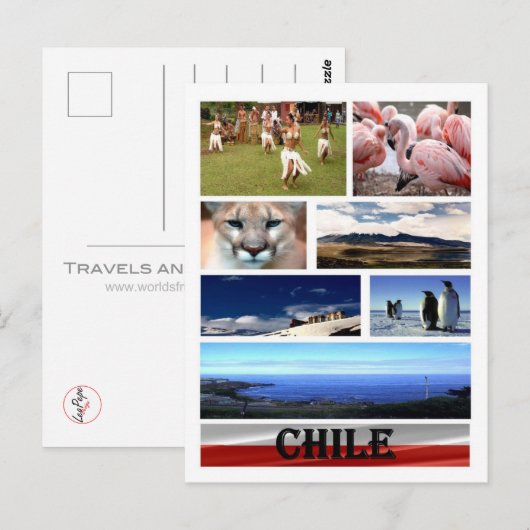 Chile - Mosaik - Postkarte (Vorne/Hinten)