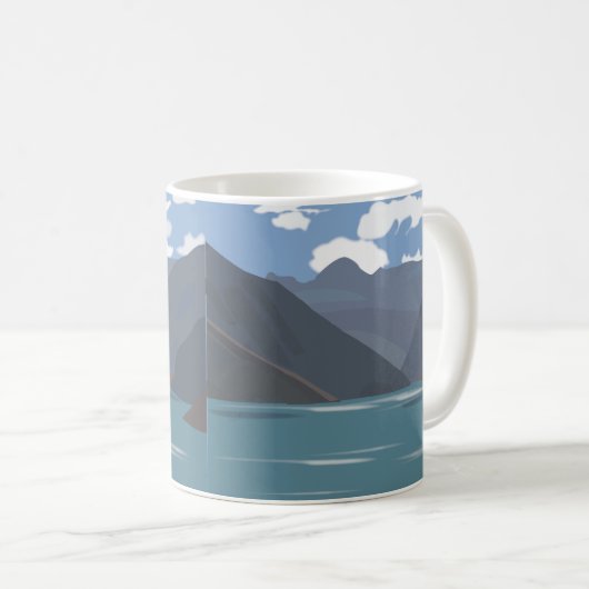 Chile Mountain Lake Kaffeetasse (VorderseiteRechts)