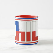 Chile National Flag Patriotic Kaffee Tasse (Zentrum)