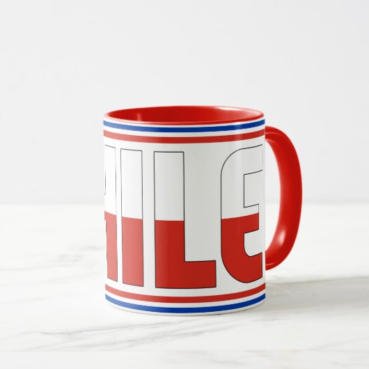 Chile National Flag Patriotic Kaffee Tasse (VorderseiteRechts)