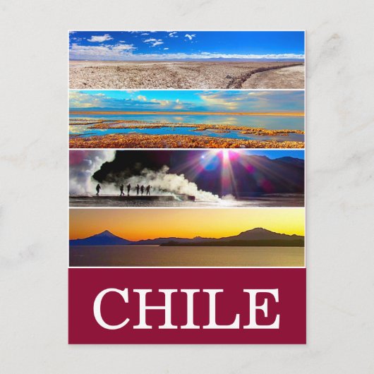 Chile Naturschauen Postkarte (Vorderseite)