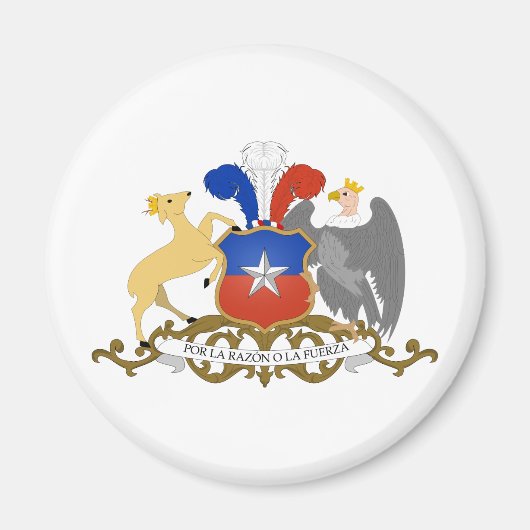 Chile Offizieller Wappen Heraltroym Magnet (Vorne)