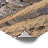 Chile, Osterinsel. Die 15 Moais bei Ahu Poster (Ecke)