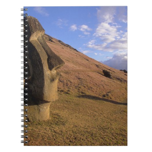 Chile, Osterinsel. Hillside mit Moai Notizblock (Vorderseite)