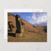 Chile, Osterinsel. Hillside mit Moai Postkarte (Vorne/Hinten)