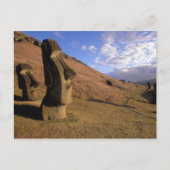 Chile, Osterinsel. Hillside mit Moai Postkarte (Vorderseite)