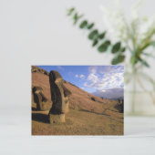 Chile, Osterinsel. Hillside mit Moai Postkarte (Stehend Vorderseite)