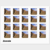 Chile, Osterinsel. Hillside mit Moai Quadratischer Aufkleber (Blatt)
