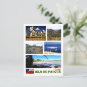 Chile - Osterinsel - Mosaik - Postkarte (Stehend Vorderseite)