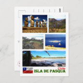 Chile - Osterinsel - Mosaik - Postkarte (Vorne/Hinten)