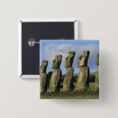 Chile, Osterinsel, Rapa Nui, Ahu Akivi Button (Vorne & Hinten)