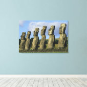 Chile, Osterinsel, Rapa Nui, Ahu Akivi Leinwanddruck (Insitu (Holzboden))