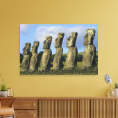 Chile, Osterinsel, Rapa Nui, Ahu Akivi Leinwanddruck (Insitu (Wohnzimmer))