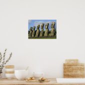 Chile, Osterinsel, Rapa Nui, Ahu Akivi Poster (Küche)
