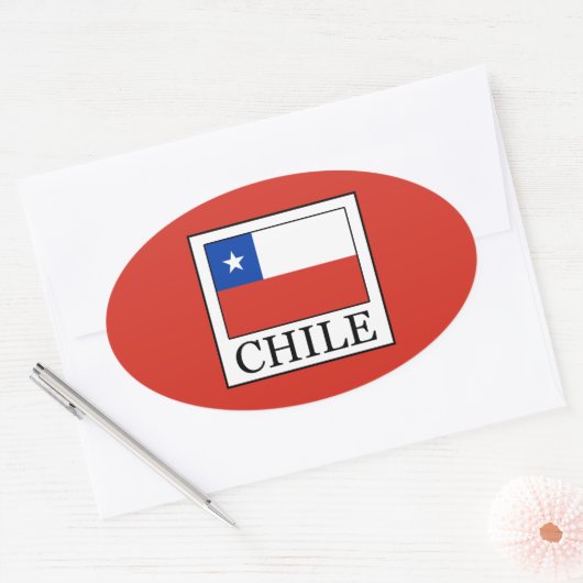 Chile Ovaler Aufkleber (Umschlag)