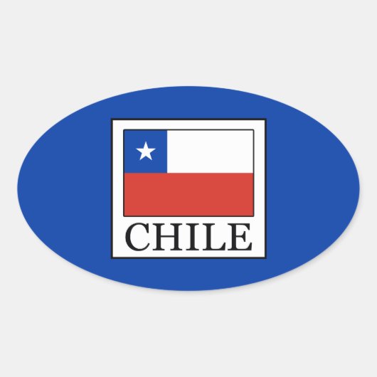 Chile Ovaler Aufkleber (Vorderseite)