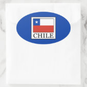 Chile Ovaler Aufkleber (Tasche)