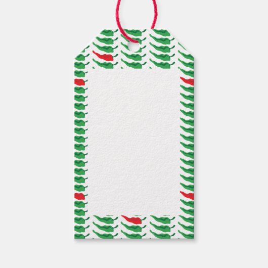Chile Pepper Pattern Geschenkanhänger (Vorderseite)