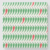 Chile Pepper Pattern Steinuntersetzer (Vorderseite)