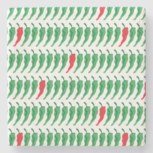 Chile Pepper Pattern Steinuntersetzer (Vorderseite)