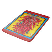 Chile Pepper Ristra Lizard Bath Mat Badematte (Schrägansicht)