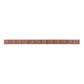 Chile Pepper Ristra Wreaths on Rustic Wood Pattern Satinband (Vorderseite)