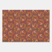 Chile Pepper Wreaths on Rustic Wood Pattern Geschenkpapier Set (Vorderseite 2)