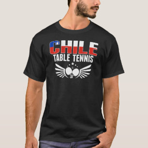 Chile Ping Pong Chilenische Tischtennis Teamunters T-Shirt