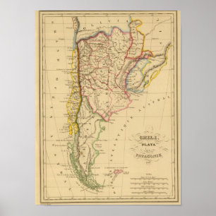 Chile, Plata und Patagonia Poster