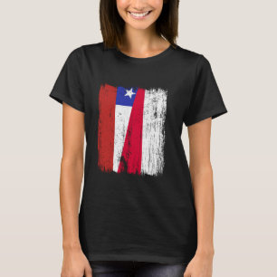 Chile Polen Halbflagge Chilenisch Polnische Abstam T-Shirt