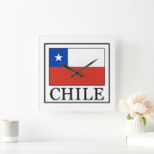 Chile Quadratische Wanduhr (Zuhause)