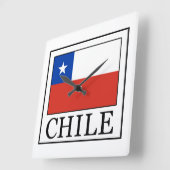 Chile Quadratische Wanduhr (Winkel)