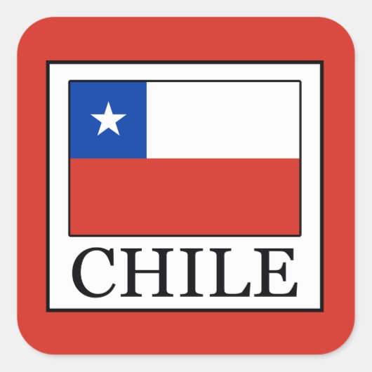 Chile Quadratischer Aufkleber (Vorderseite)