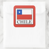 Chile Quadratischer Aufkleber (Tasche)