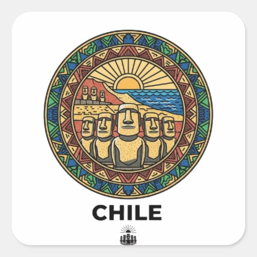 CHILE QUADRATISCHER AUFKLEBER (Vorderseite)