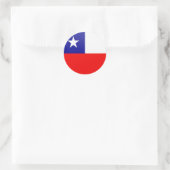 Chile-Qualitätsflaggenkreis Runder Aufkleber (Tasche)