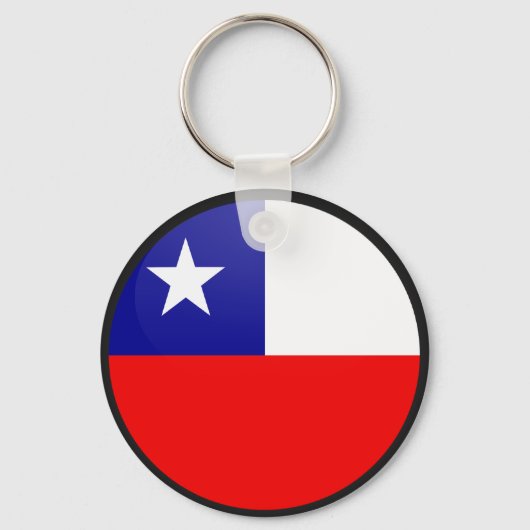 Chile-Qualitätsflaggenkreis Schlüsselanhänger (Vorderseite)