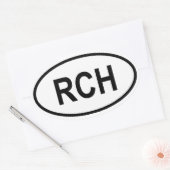 Chile "RCH" Ovaler Aufkleber (Umschlag)
