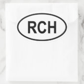 Chile "RCH" Ovaler Aufkleber (Tasche)