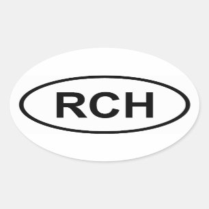 Chile "RCH" Ovaler Aufkleber