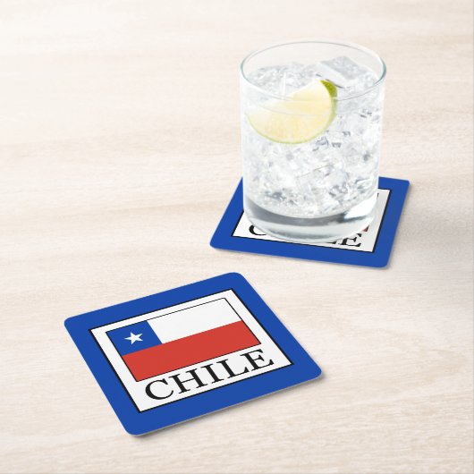 Chile Rechteckiger Pappuntersetzer (Vor Ort)